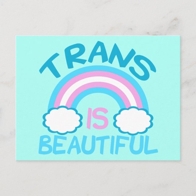 Trans is Beautiful Postcard (Front)