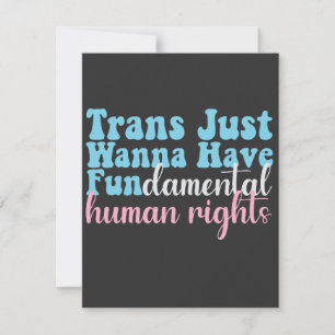 Trans Just Wanna Have Fundamental Human Rights Holiday Card