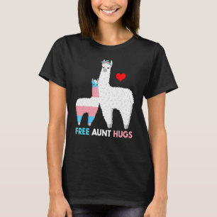 Trans Llama Free Aunt Hugs Proud Ally Transgender T-Shirt
