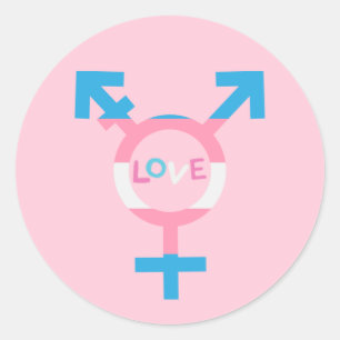 Trans Love Symbol Sticker