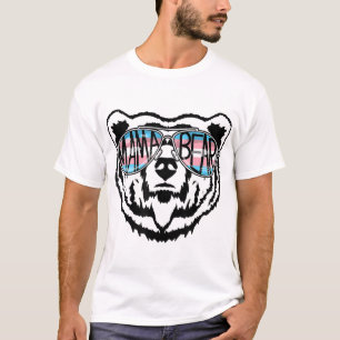 Trans Mama Bear Proud Mom Ally Transgender Rainbow T-Shirt