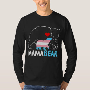 Trans Mama Bear Proud Mom Rainbow Transgender Moth T-Shirt
