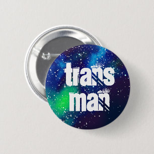 Trans Man Customizable Galaxy Identity 2 Inch Round Button