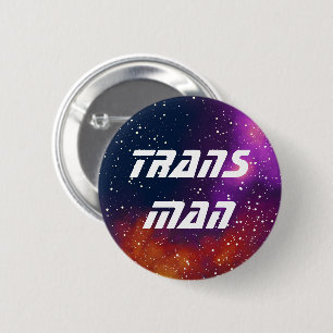 Trans Man Customizable Galaxy Identity 2 Inch Round Button
