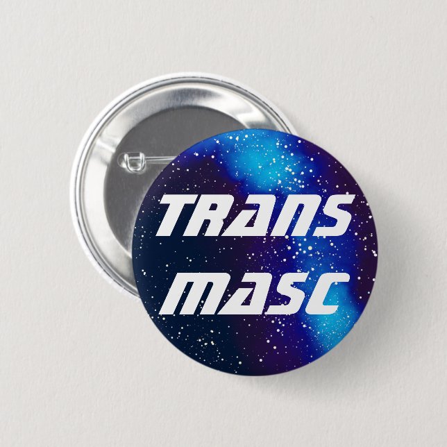 Trans Masc Customizable Galaxy Identity 2 Inch Round Button (Front & Back)