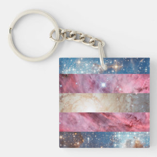 Trans nebula keychain