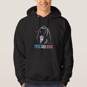 Trans Papa Bear Free Dad Hugs Rainbow Transgender Hoodie