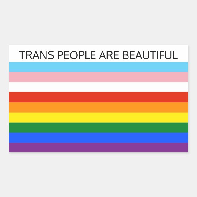 Trans People Are Beautiful Sticker (Front)
