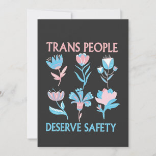 Trans People Deserve Safety Pride Month LGBTQ Invitation