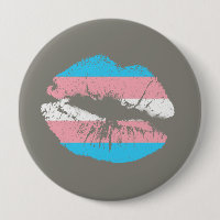 Trans Pink Blue Flag Stripe Lips Mouth