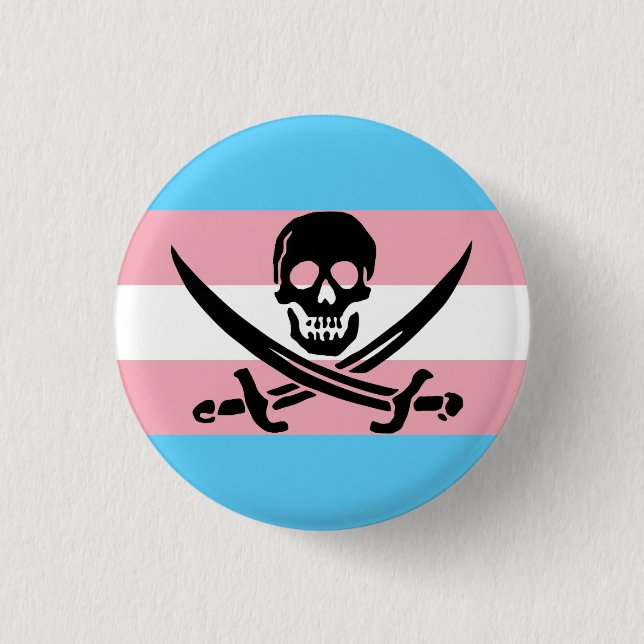 Trans Pirate Button (Front)