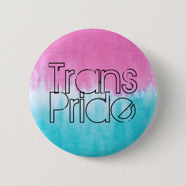 Trans Pride 2 Inch Round Button (Front)