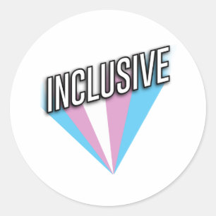 Trans Pride Burst - Inclusive Classic Round Sticker