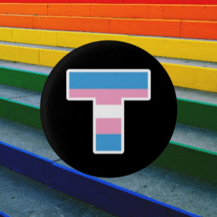 Trans Pride Capital T Button