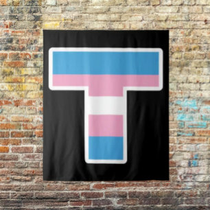Trans Pride Capital T Tapestry