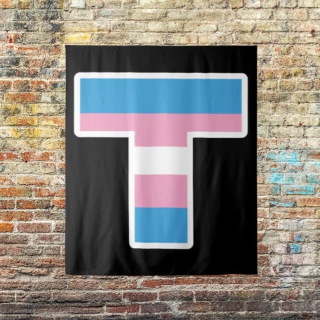 Trans Pride Capital T Tapestry (Creator Uploaded)