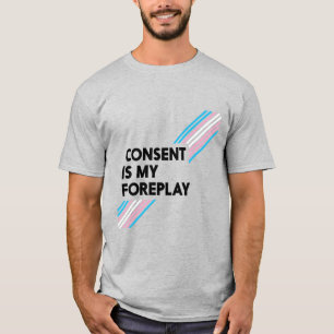 Trans Pride Consent Is My Foreplay Light T-Shirt