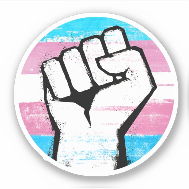 Trans Pride Fist Circle Print (Front)