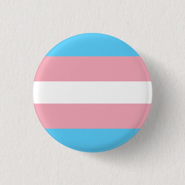 Trans Pride Flag 1 Inch Round Button (Front)