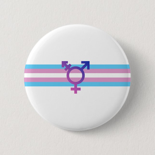 Trans Pride Flag 2 Inch Round Button (Front)
