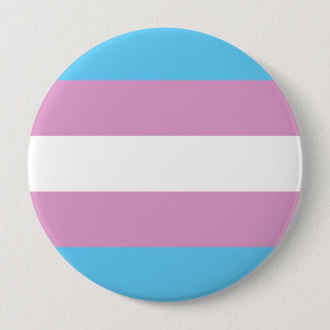 Trans Pride Flag 4 Inch Round Button (Front)