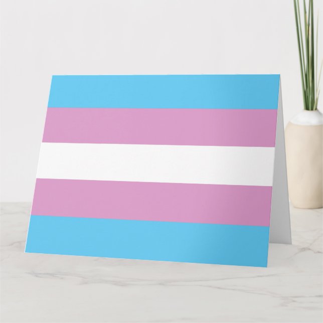 Trans Pride Flag Card (Front)