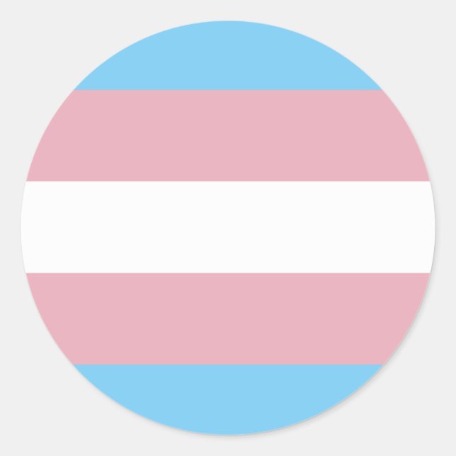 Trans Pride Flag Classic Round Sticker (Front)