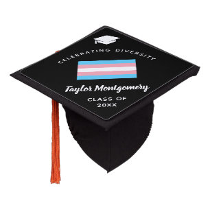Trans Pride Flag College High School Grad Cap