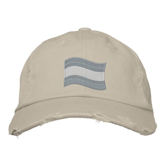 Trans Pride Flag Embroidered Baseball Cap (Front)