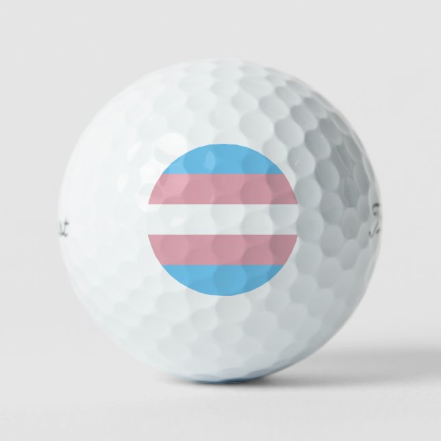 Trans Pride Flag Golf Balls (Front)