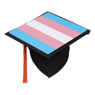 Trans Pride Flag Graduation Cap