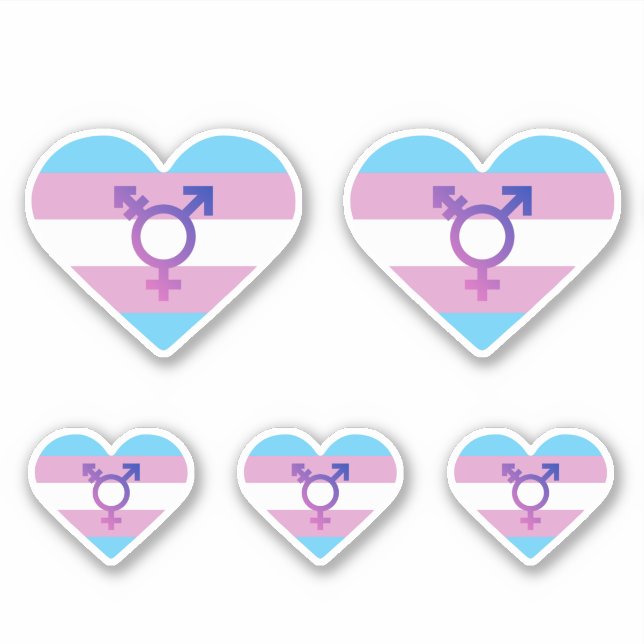 Trans Pride Flag Heart (Front)