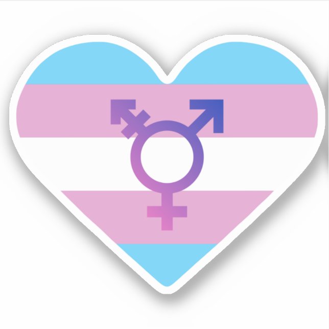 Trans Pride Flag Heart (Front)