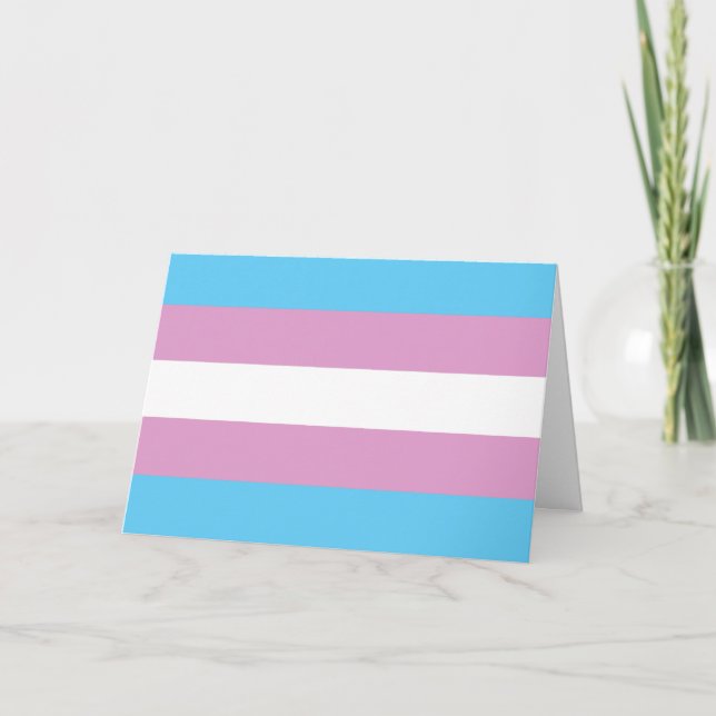 Trans Pride Flag Holiday Card (Front)