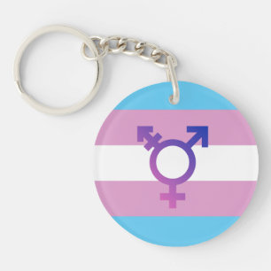 Trans Pride Flag Keychain