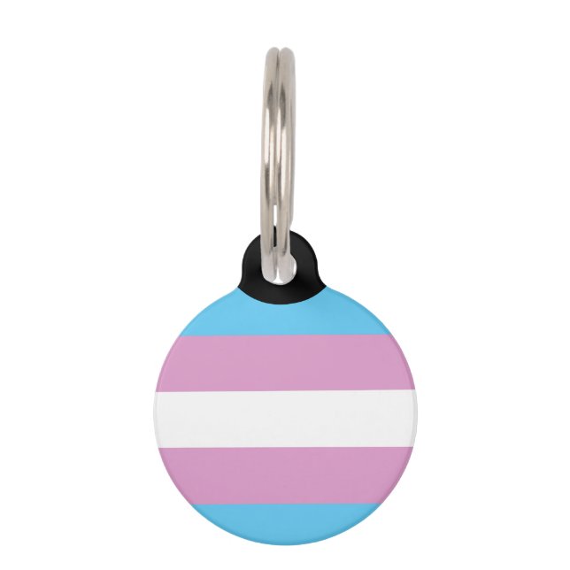 Trans Pride Flag Pet Tag (Front)