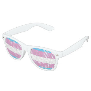 Trans Pride Flag Retro Sunglasses