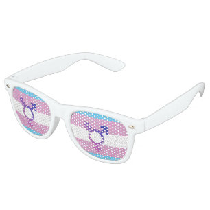 Trans Pride Flag Retro Sunglasses