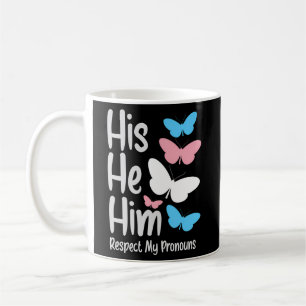 Trans Pride Flag Trans Pronouns Proud Transgender Coffee Mug
