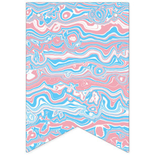 Trans Pride Flag Trippy Boho Groovy Wavy Stripes