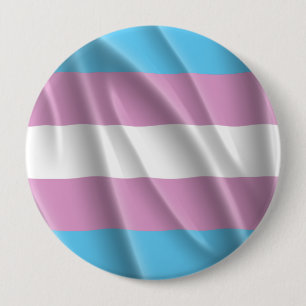 TRANS PRIDE FLAG WAVY DESIGN - 2014 PRIDE 4 INCH ROUND BUTTON