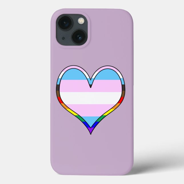 Trans Pride Heart Case-Mate iPhone Case (Back)