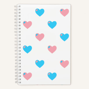 Trans Pride Hearts Notebook