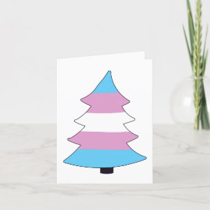 Trans Pride Holigay Tree Holiday Card