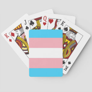 trans pride playing cards