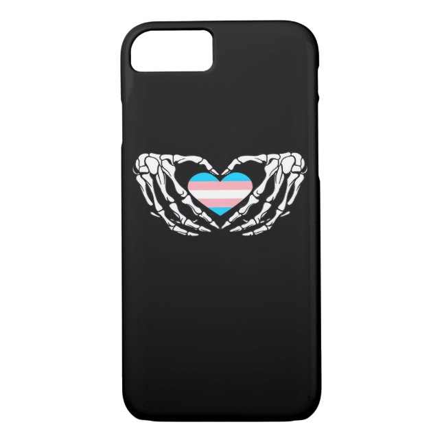 Trans Pride Skeleton Halloween Transgender Goth He Case-Mate iPhone Case (Back)
