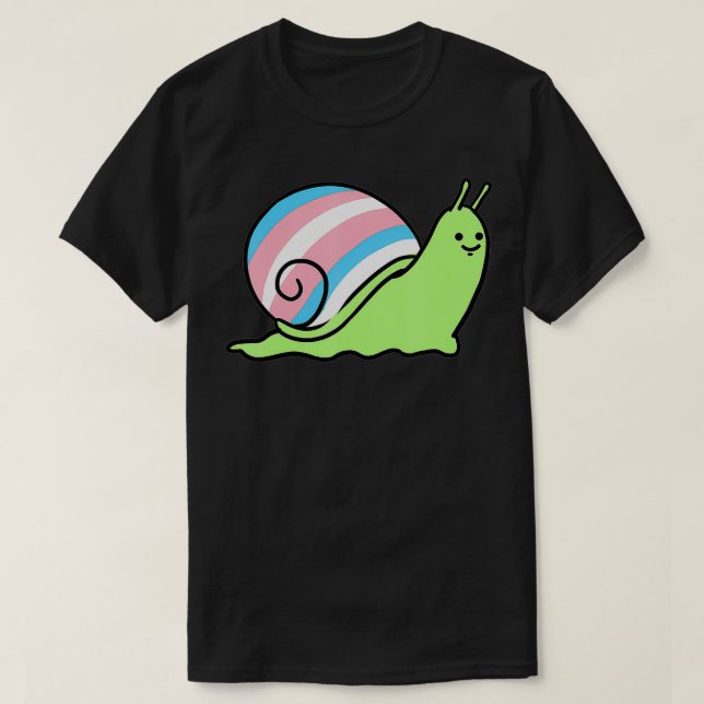 Trans Pride Snail Transgender  T-Shirt (Design Front)