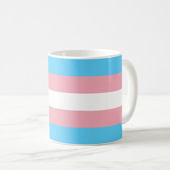Trans Pride (Transgender Pride) Flag Coffee Mug (Front Right)