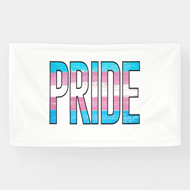 Trans Pride Word Banner (Horizontal)