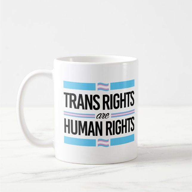 Trans rights are human rights coffee mug (Left)